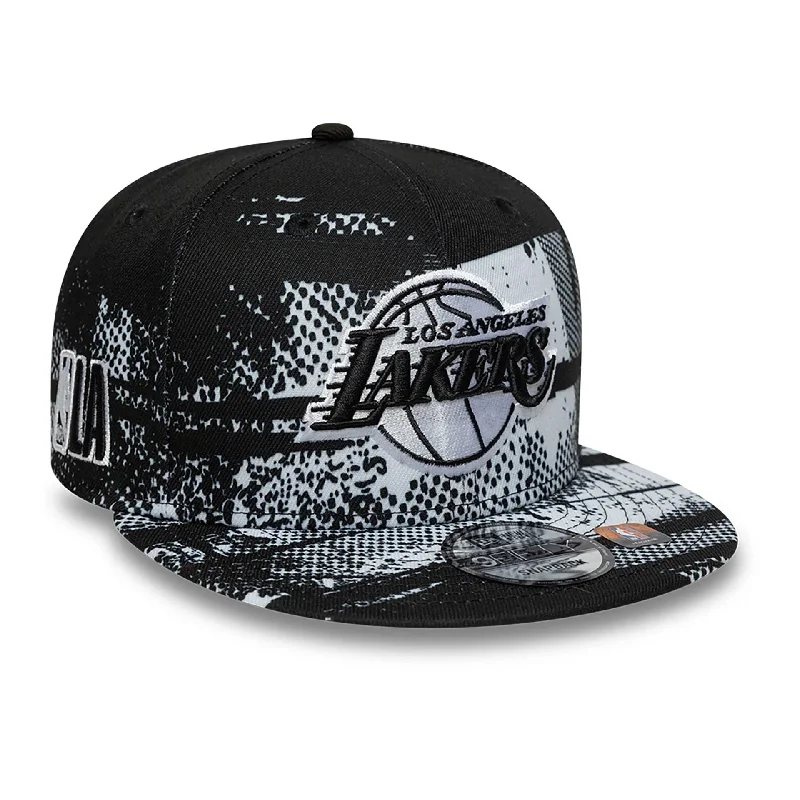 LA Lakers NBA Tip Off Black 9FIFTY Snapback Cap