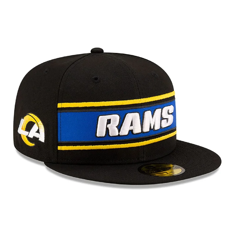 LA Rams NFL Sideline 2024 Black 59FIFTY Fitted Cap