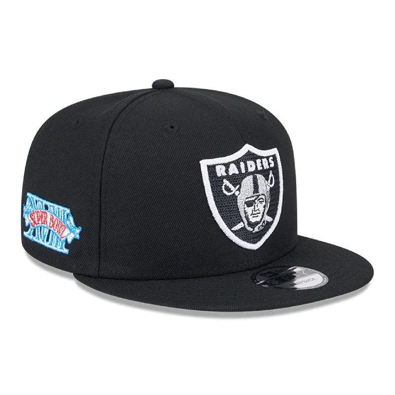 Las Vegas Raiders NFL x Alpha Industries Black 9FIFTY Snapback Adjustable Cap