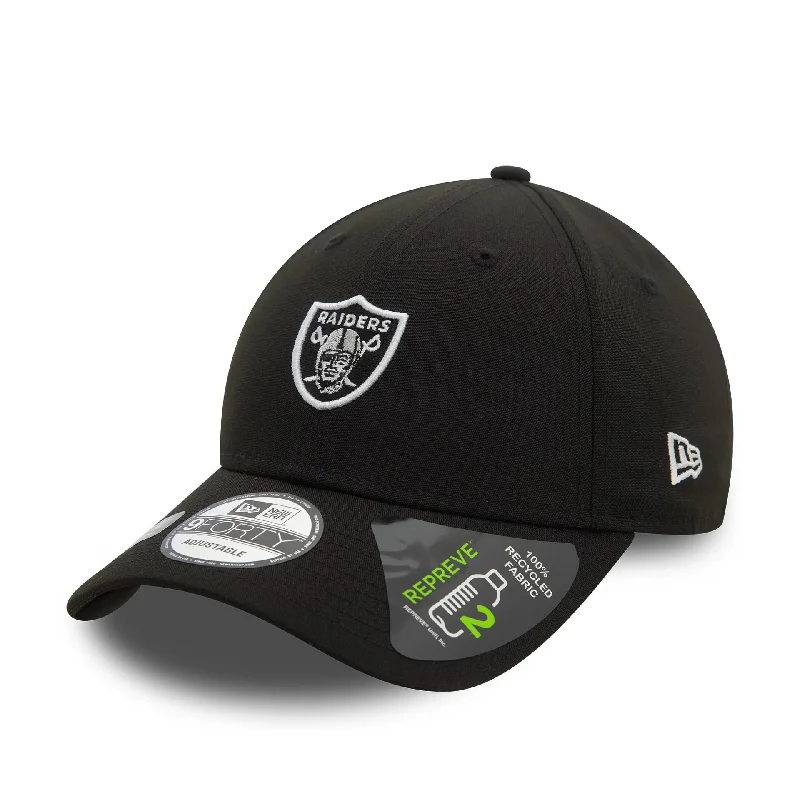 Las Vegas Raiders Repreve® Mini Logo Black 9FORTY Adjustable Cap