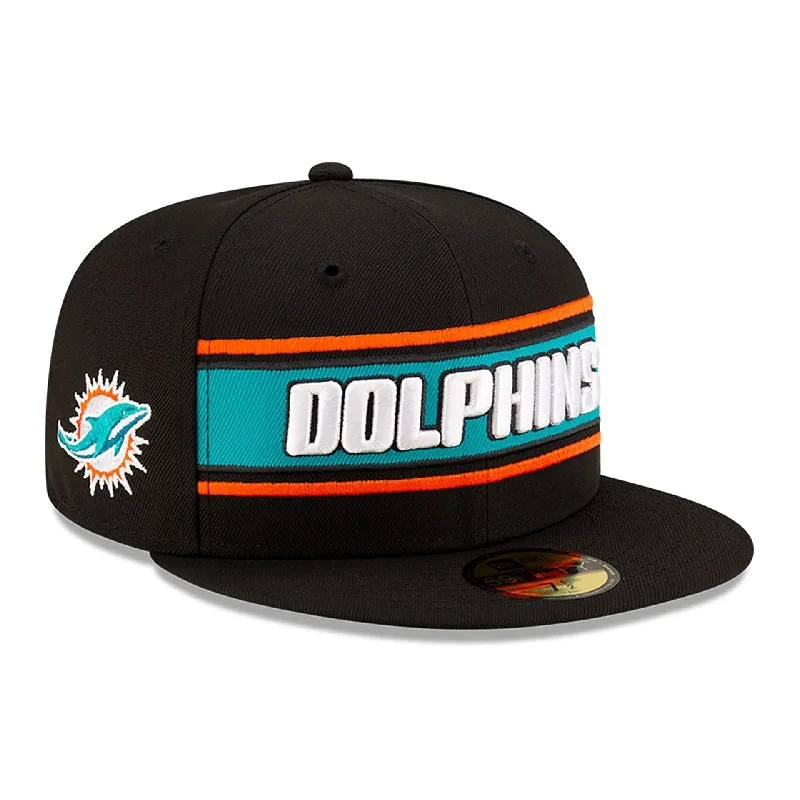 Miami Dolphins NFL Sideline 2024 Black 59FIFTY Fitted Cap