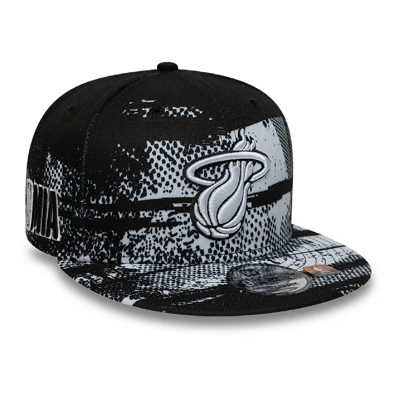 Miami Heat NBA Tip Off Black 9FIFTY Snapback Adjustable Cap