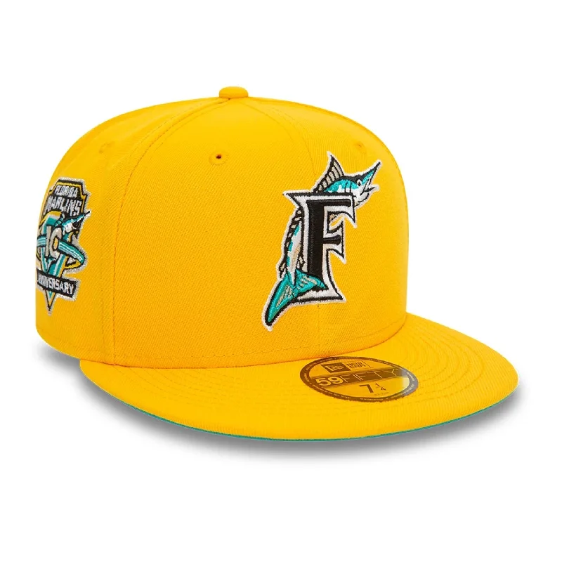 Miami Marlins Cooperstown Yellow 59FIFTY Fitted Cap