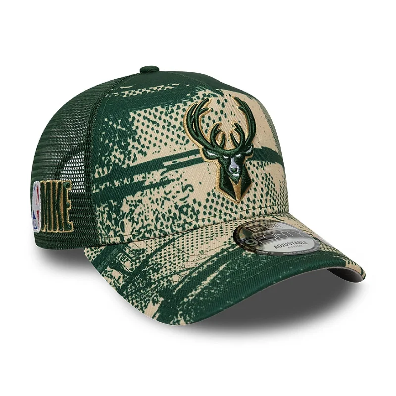 Milwaukee Bucks NBA Tip Off Dark Green 9FORTY A-Frame Adjustable Cap