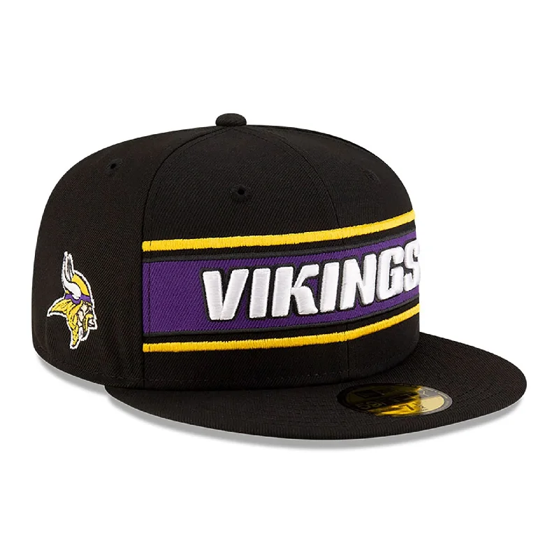 Minnesota Vikings NFL Sideline 2024 Black 59FIFTY Fitted Cap