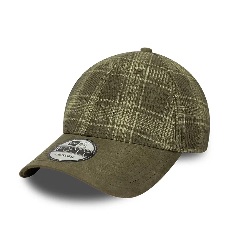 New Era Cord Plaid Dark Green 9FORTY Adjustable Cap