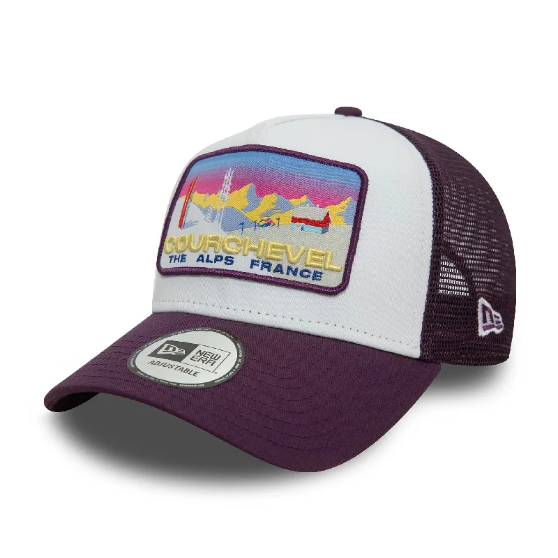 New Era Courchevel Ski Patch Dark Purple 9FORTY A-Frame Trucker Cap