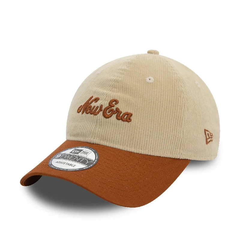 New Era Script Cord Light Beige 9TWENTY Adjustable Cap