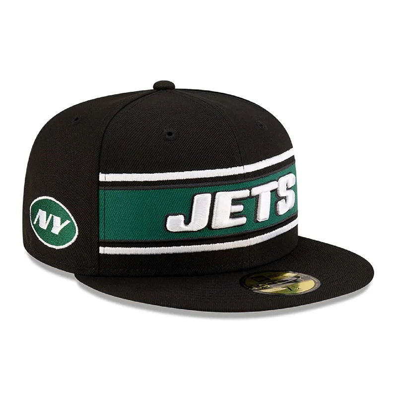 New York Jets NFL Sideline 2024 Black 59FIFTY Fitted Cap