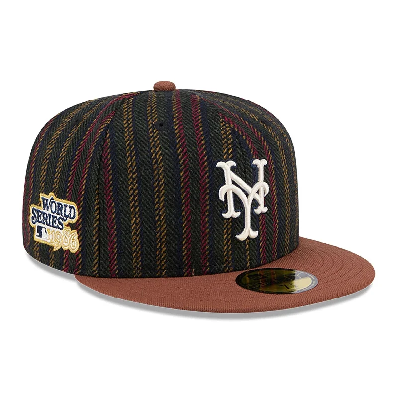 New York Mets Vintage Herringbone Dark Brown 59FIFTY Fitted Cap