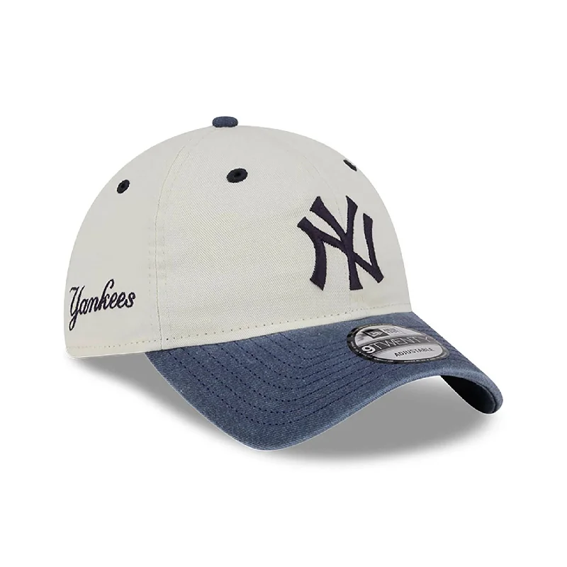 New York Yankees Classic Sidescript White 9TWENTY Adjustable Cap