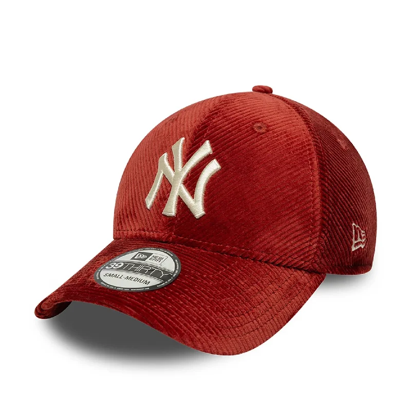 New York Yankees MLB Cord Dark Red 39THIRTY Stretch Fit Cap