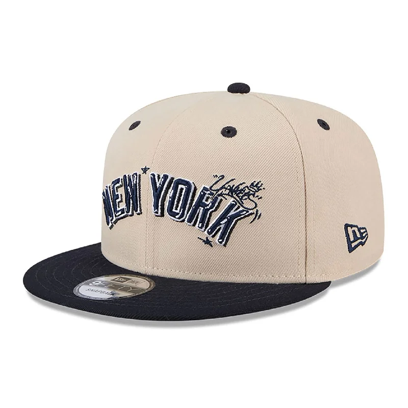 New York Yankees Team Art Beige 9FIFTY Snapback Cap