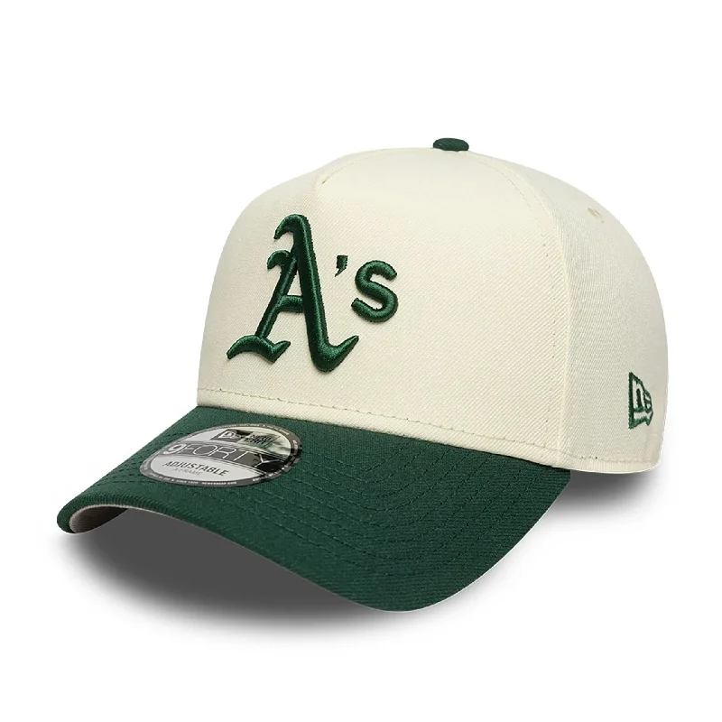 Oakland Athletics Chrome White And Dark Green 9FORTY A-Frame Adjustable Cap