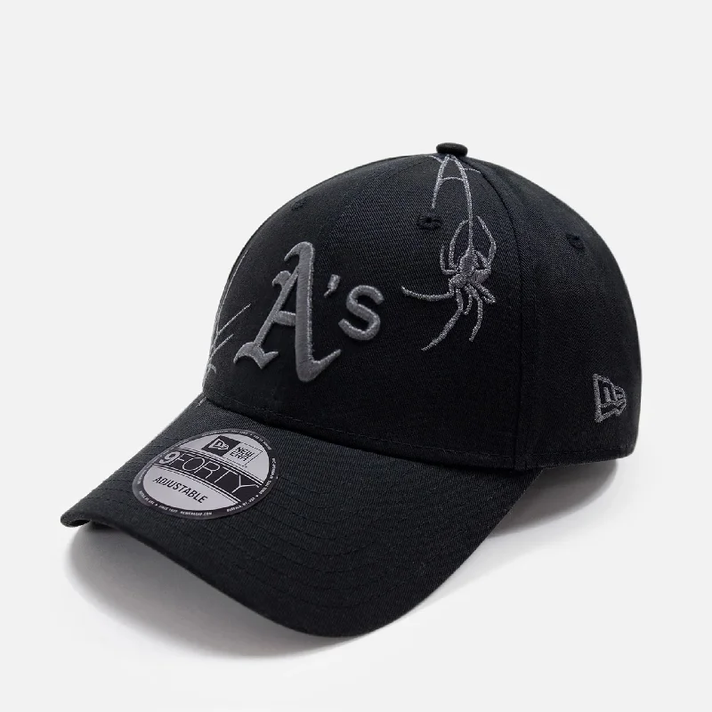 Oakland Athletics Halloween Spider Web Black 9FORTY Adjustable Cap