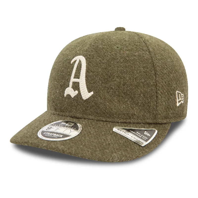 Oakland Athletics MLB Harris Tweed Green Retro Crown 9FIFTY Cap