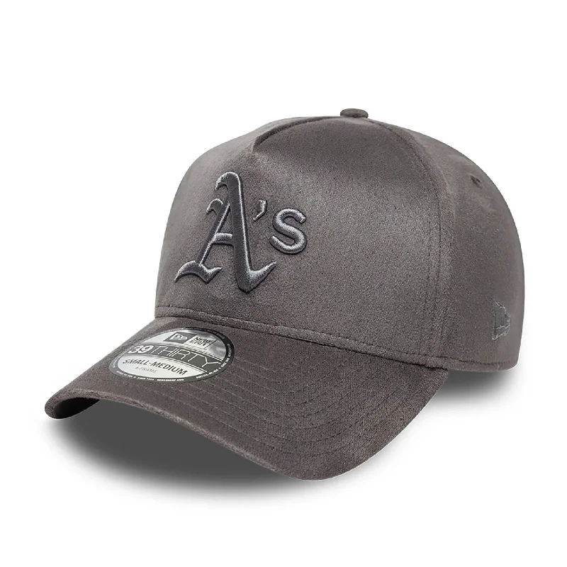 Oakland Athletics MLB Suede Grey 39THIRTY A-Frame Stretch Fit Cap