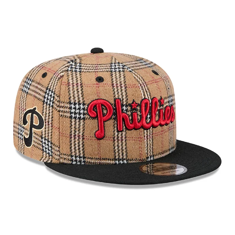 Philadelphia Phillies Tan Tartan Beige 9FIFTY Snapback Cap