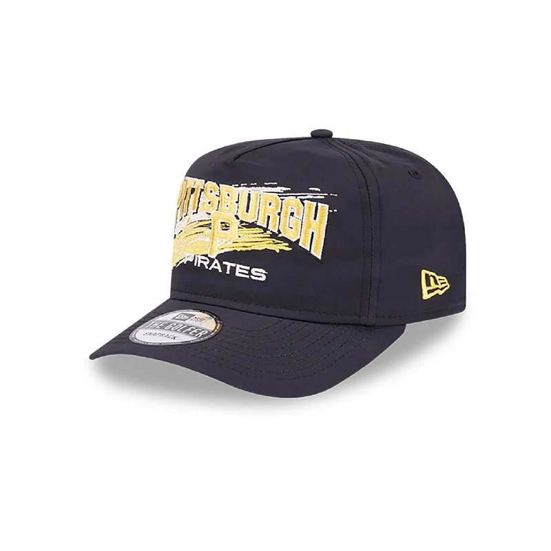 Pittsburgh Pirates Throwback Brush Black Golfer Clipback Adjustable Cap