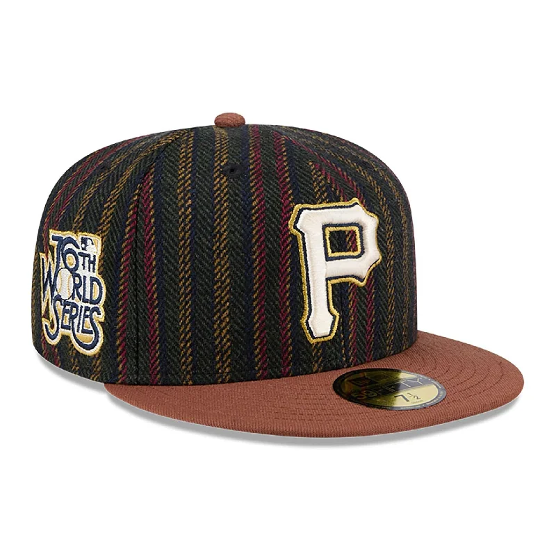 Pittsburgh Pirates Vintage Herringbone Dark Brown 59FIFTY Fitted Cap