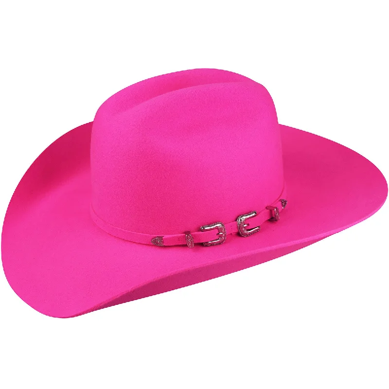 PUNCHY PINK FELT COWBOY HAT