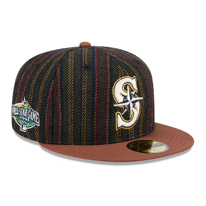 Seattle Mariners Vintage Herringbone Dark Brown 59FIFTY Fitted Cap