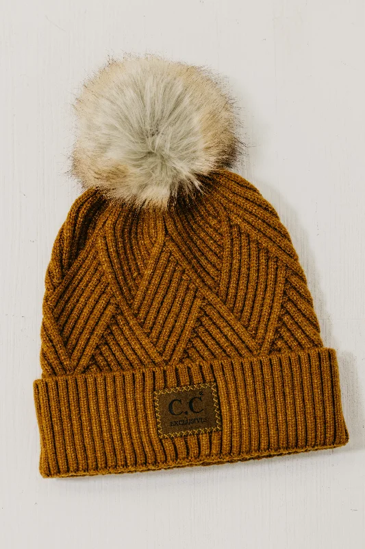 The C.C. Suede Patch Beanie