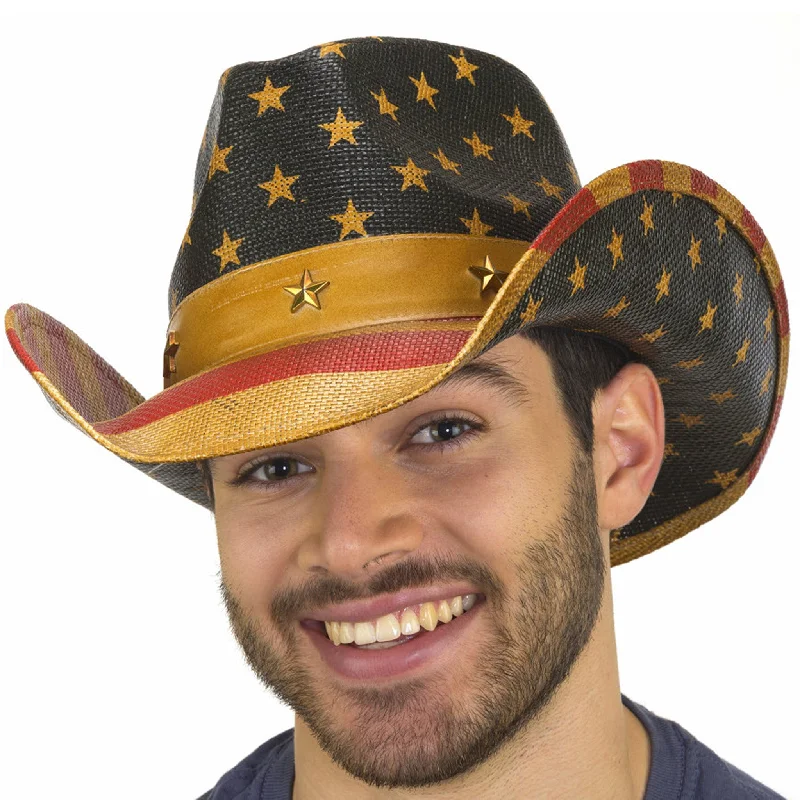 Stars & Stripes Toyo Straw Hat