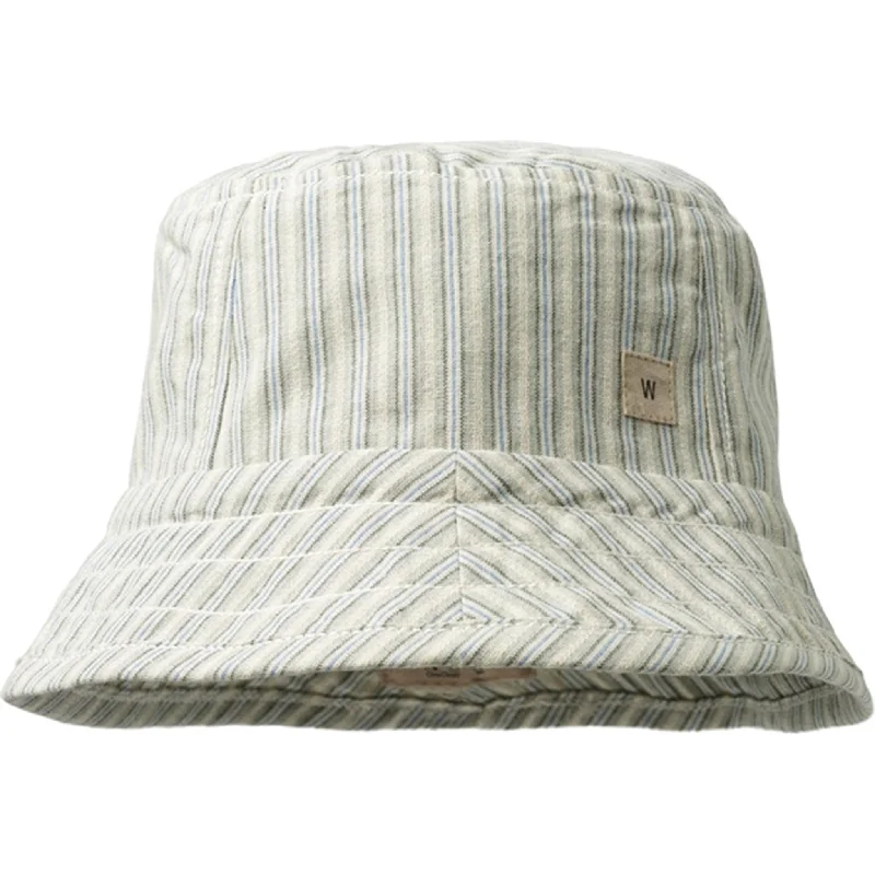 Wheat Aquablue Stripe Bucket Hat Alec