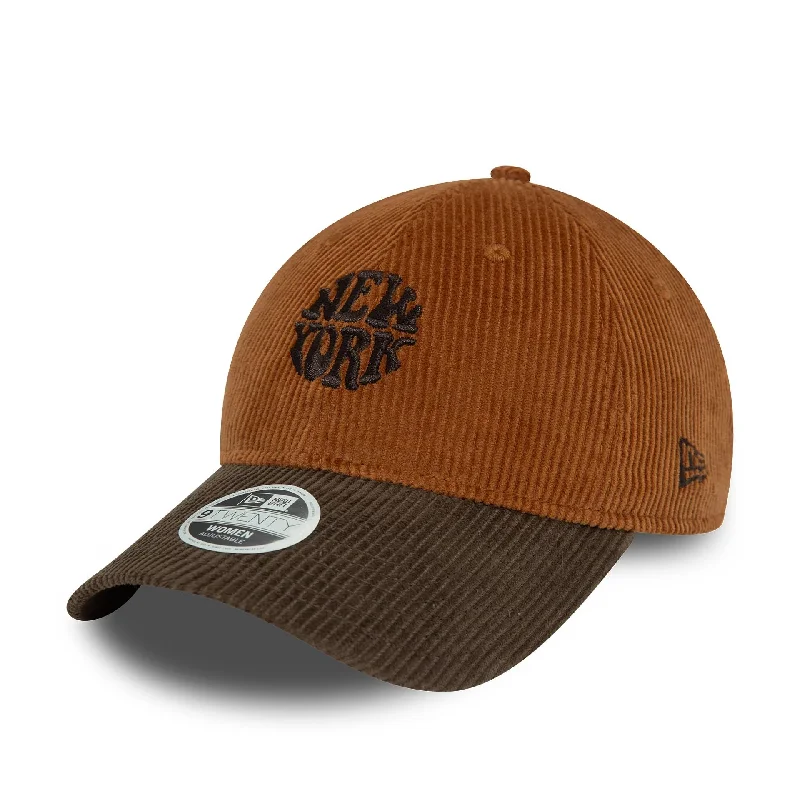 Womens New Era Cord Dark Brown 9TWENTY Adjustable Cap